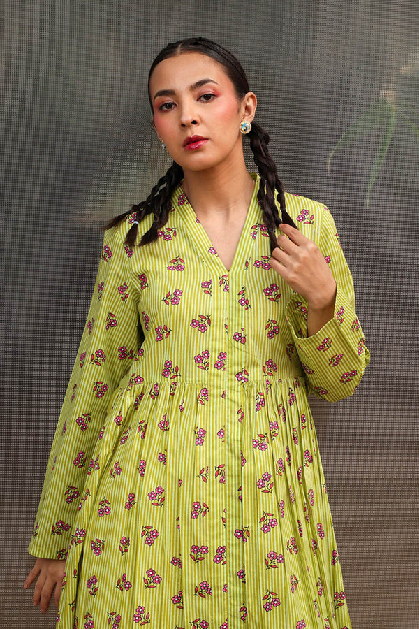 Phool Patti Flared Dress