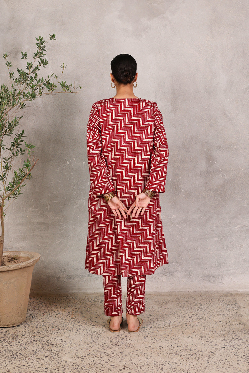 Blooming Bagh Chevron Duo