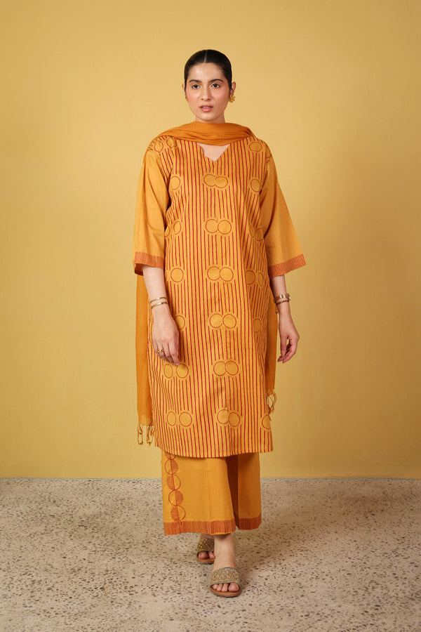 Block print African Charm Duo