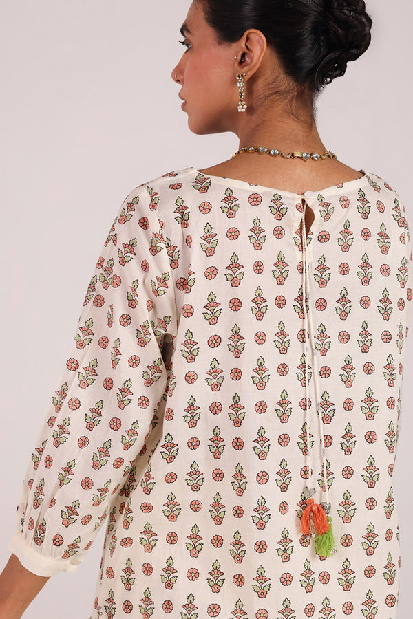 Block-Printed Anarkali Set