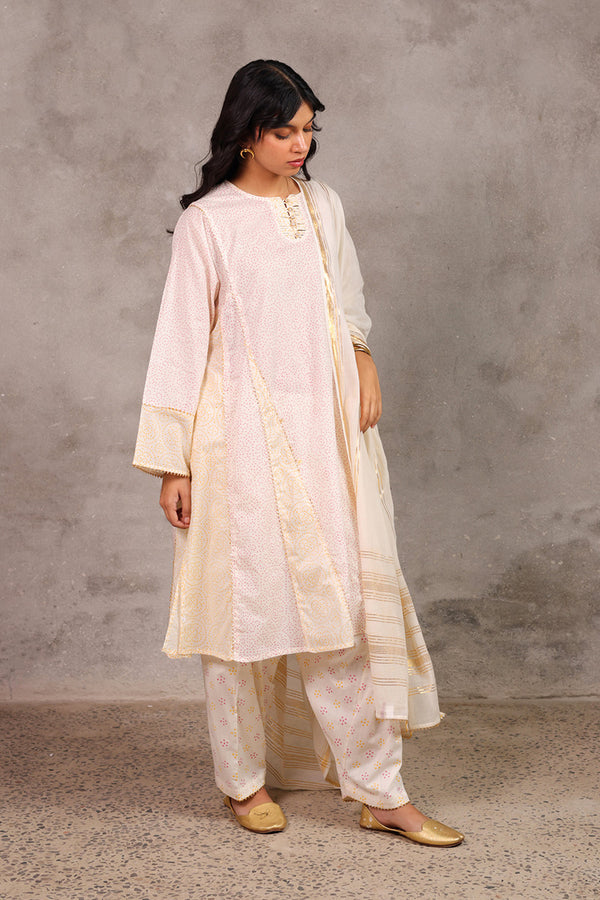 Block-Printed Anarkali Ensemble