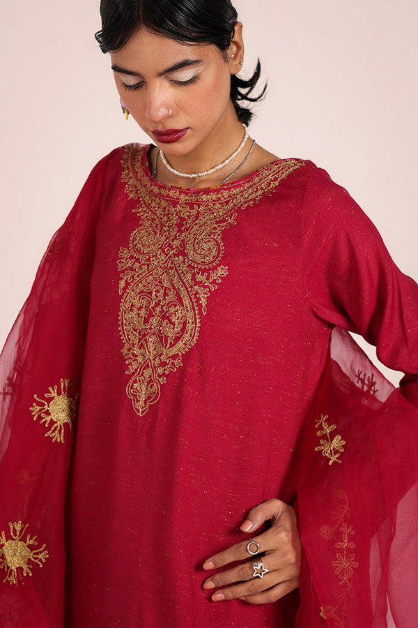 Bold Hues of Red 3-Piece Suit