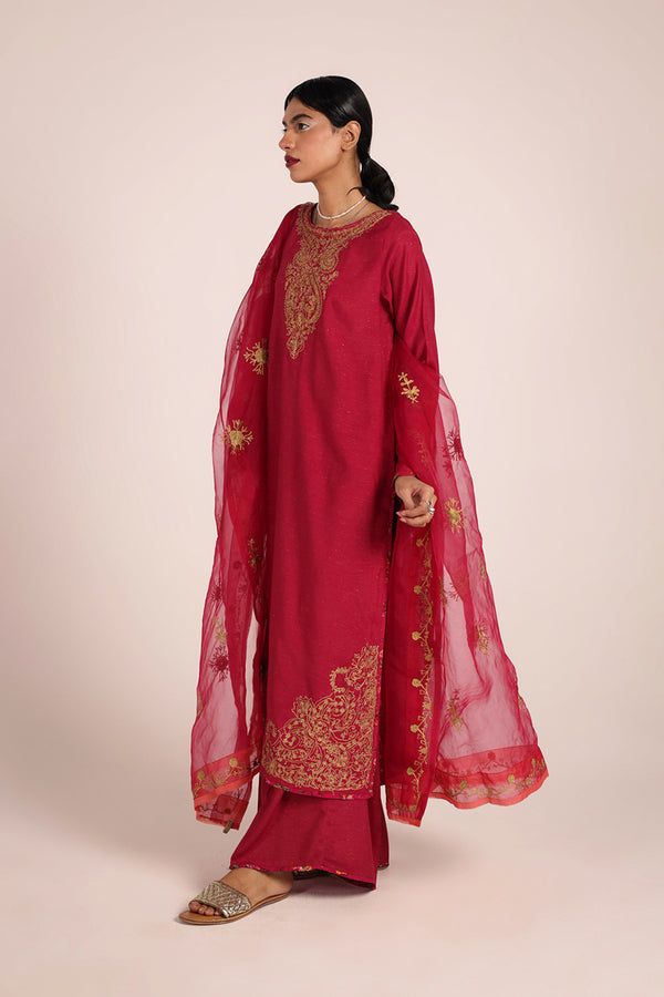 Bold Hues of Red 3-Piece Suit