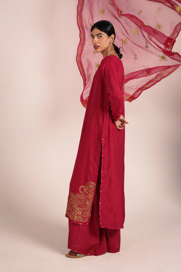 Bold Hues of Red 3-Piece Suit