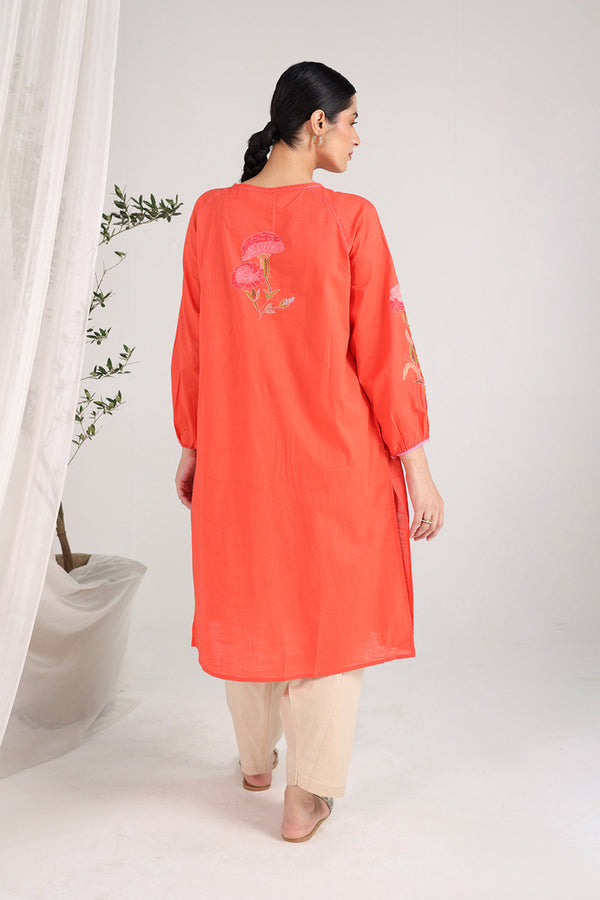 Soft Bloom Zaib Kurta