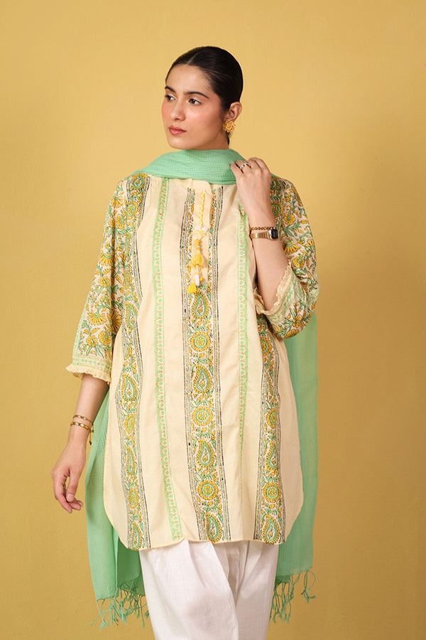 Artisanal Block Chintz Whisper Kurta