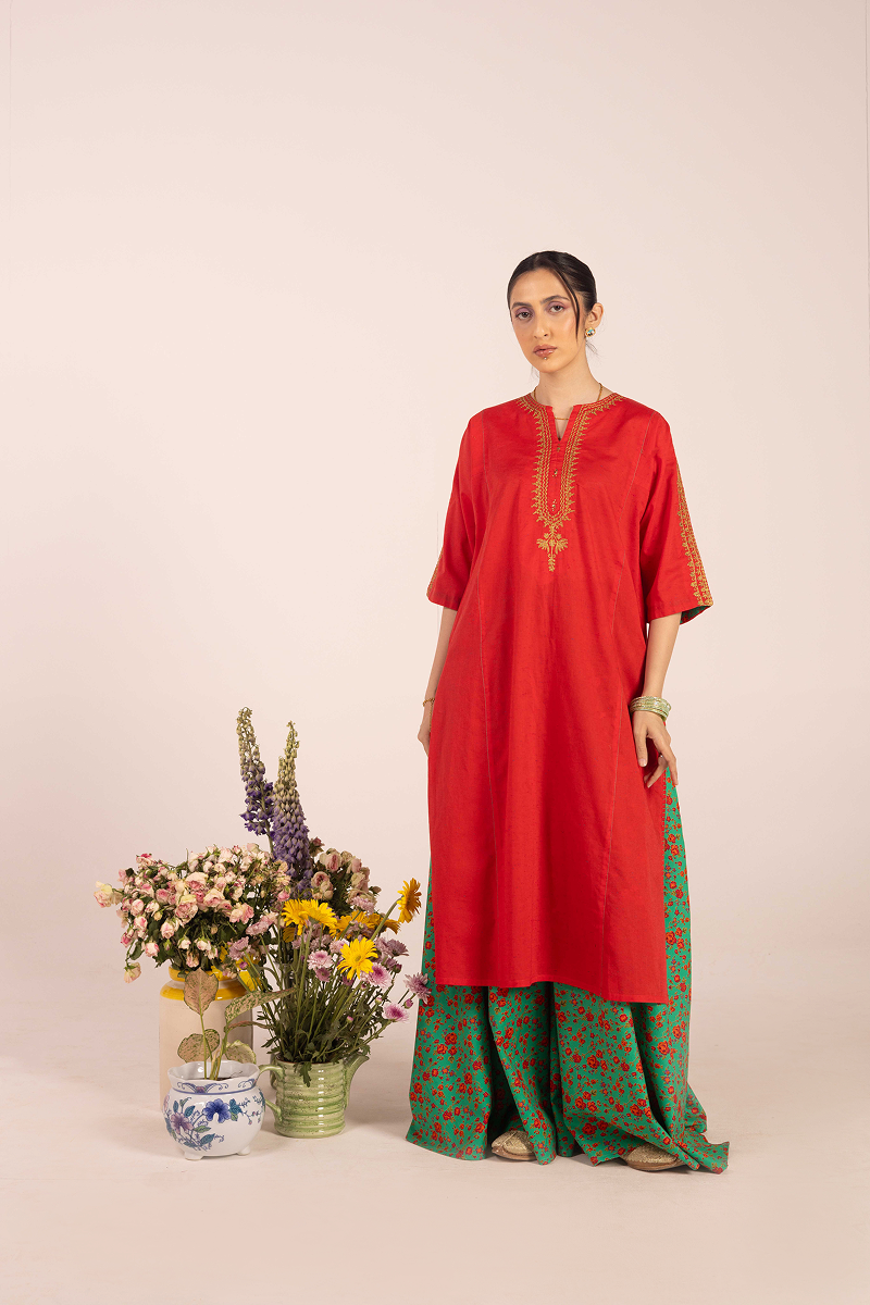 Gilded Glam Zari Zouk Ensemble