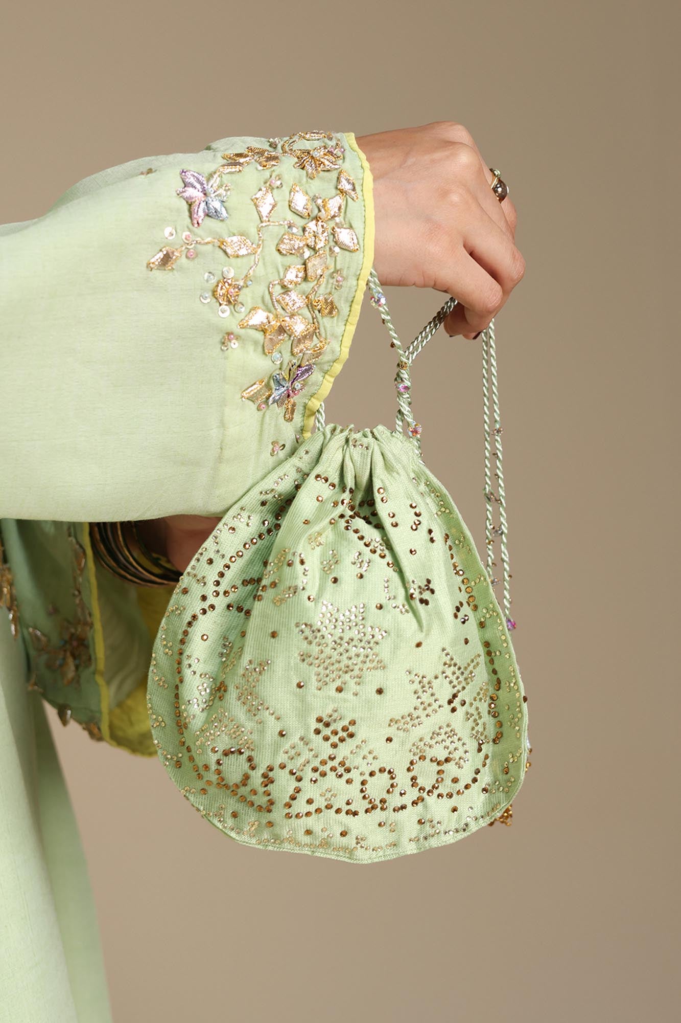 Crystal Embellished Potli
