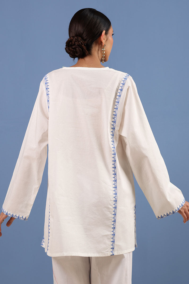 Azure Embroidered Kurti