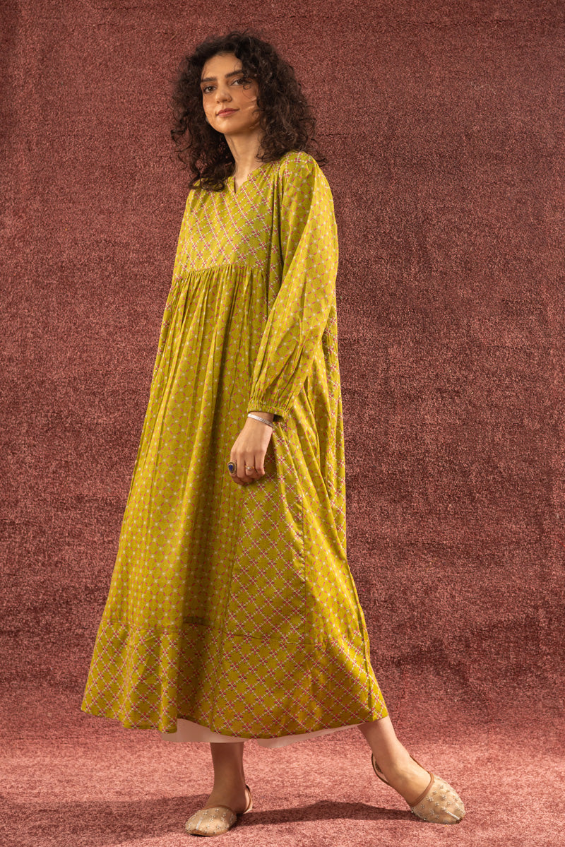 Stitch Script Flared Dress