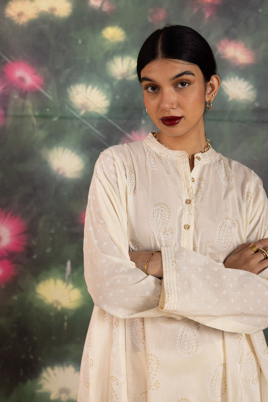 Printed Chamak Flared Set