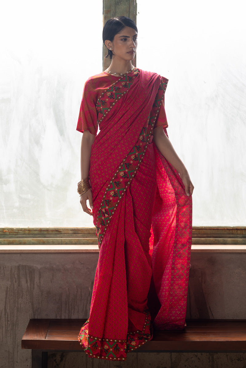 Boho Bandhani Saree