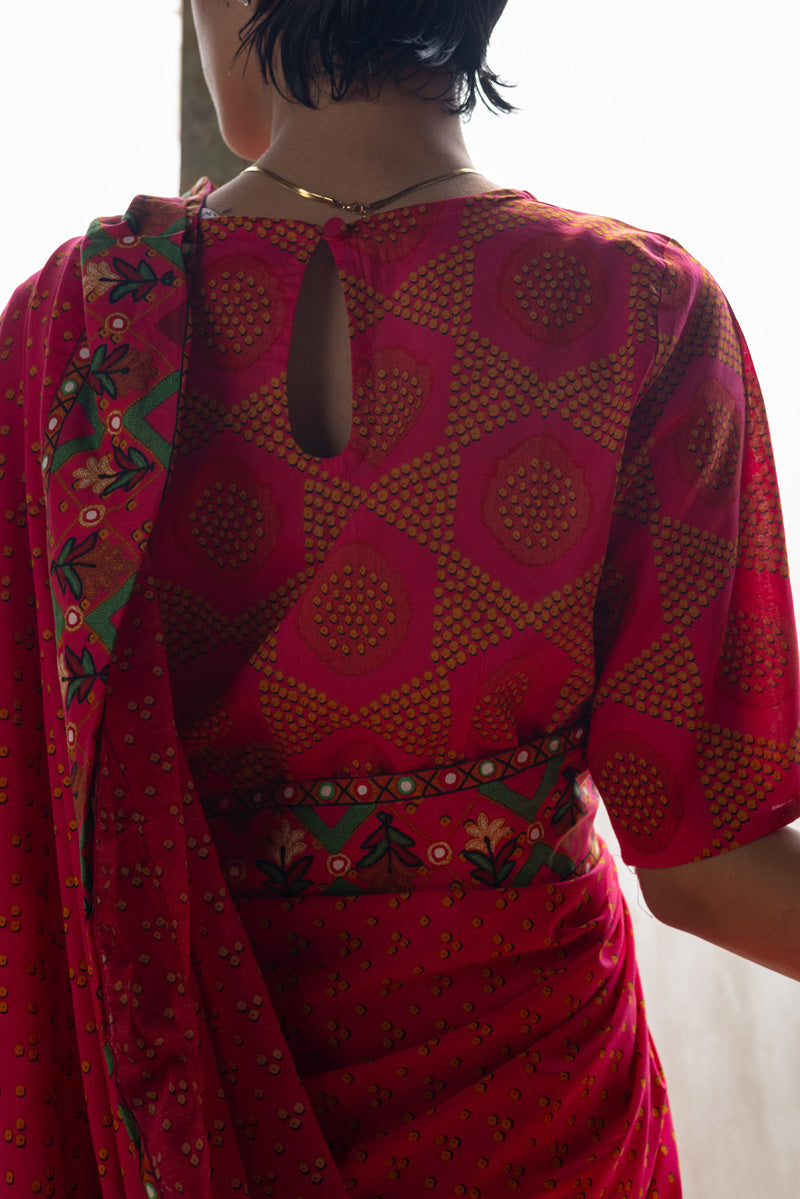 Boho Bandhani Saree