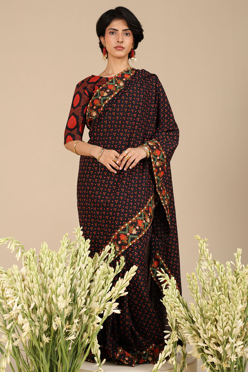 Boho Bandhani Saree