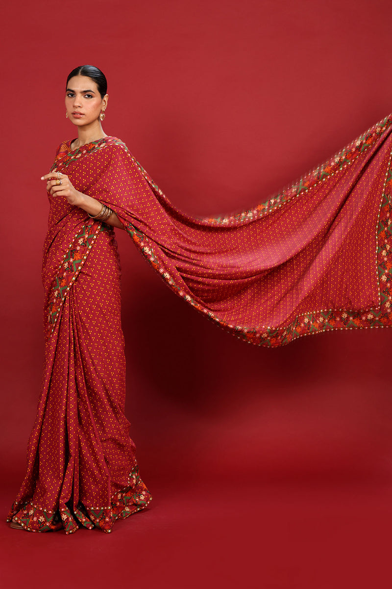 Boho Bandhani Saree