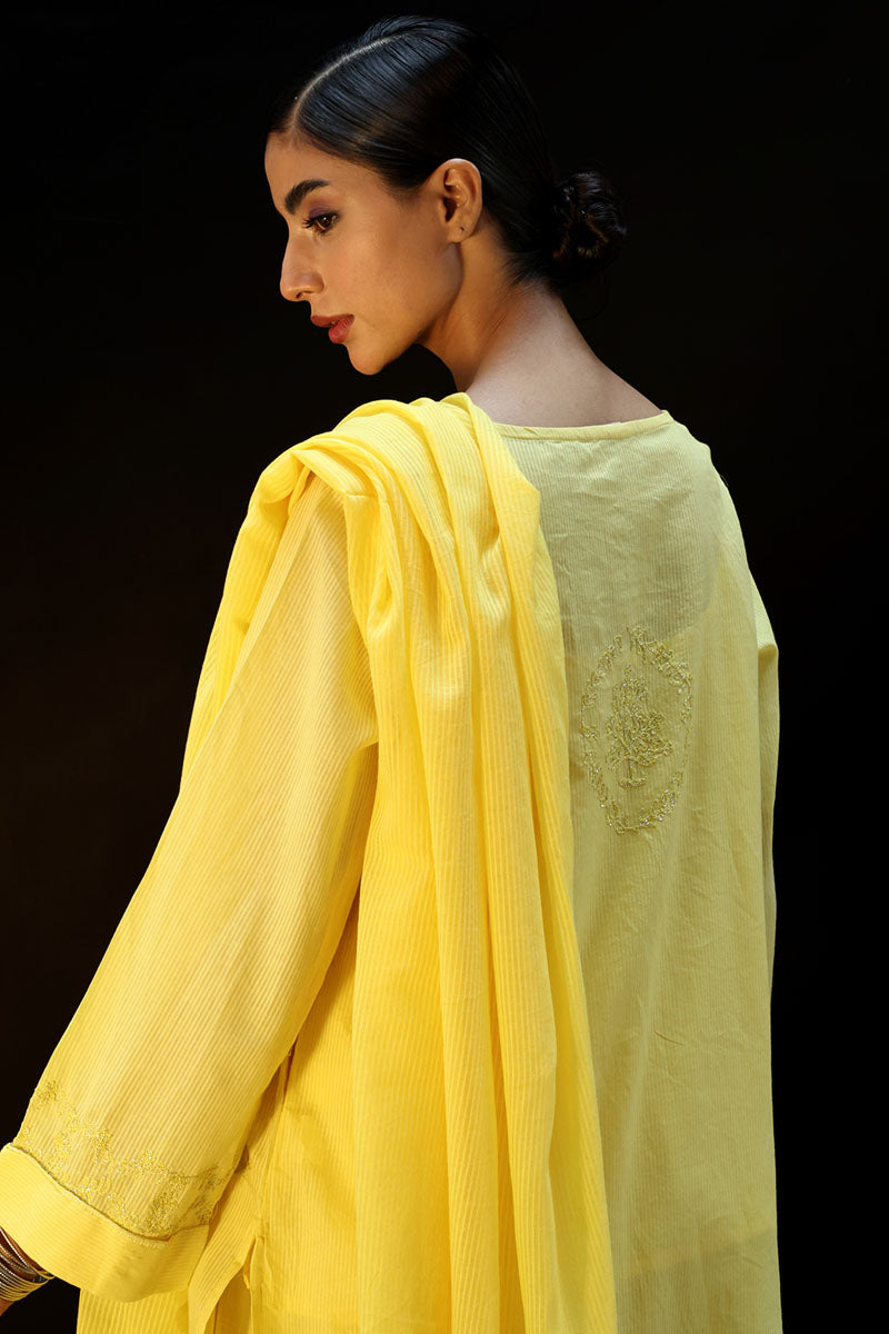 Chalk Embroidered Ensemble