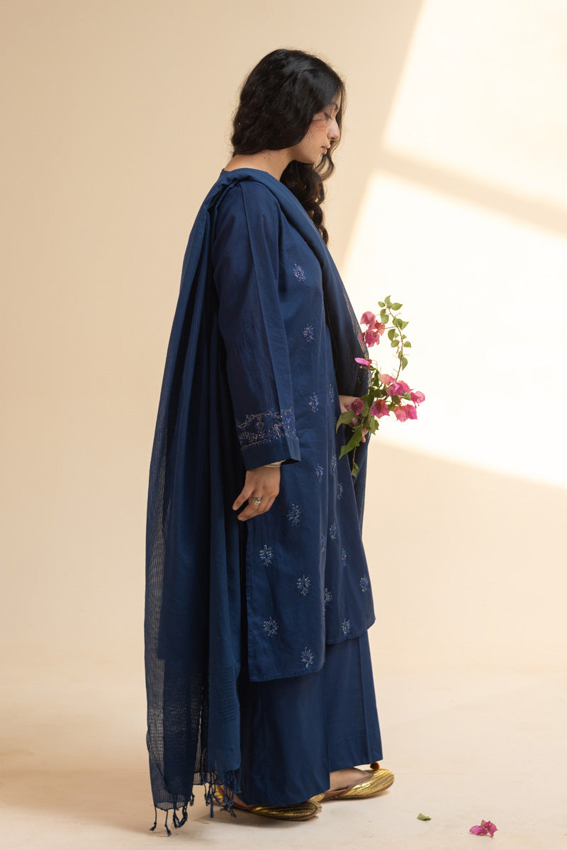 Chalk Embroidered Ensemble