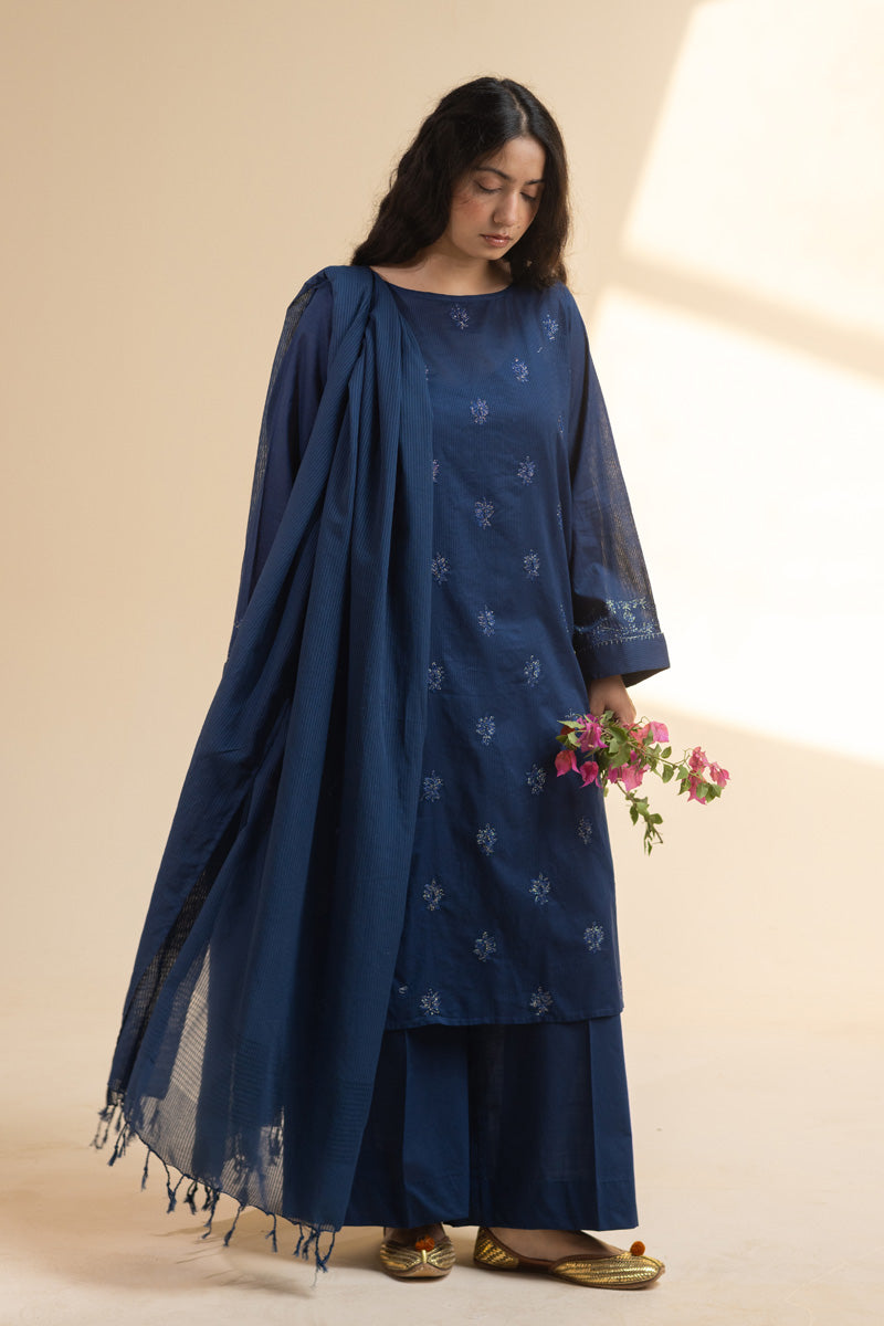 Chalk Embroidered Ensemble
