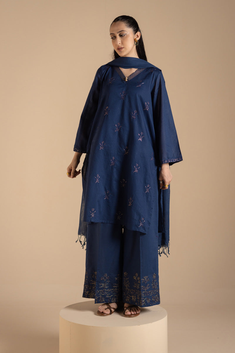 Azure Opulence 3-Piece Suit