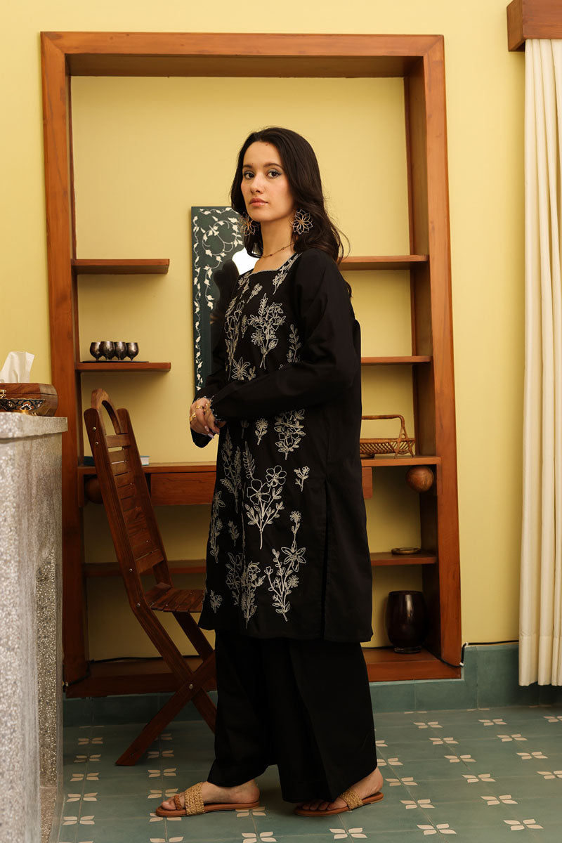 Ivory Embroidered Duo-Set