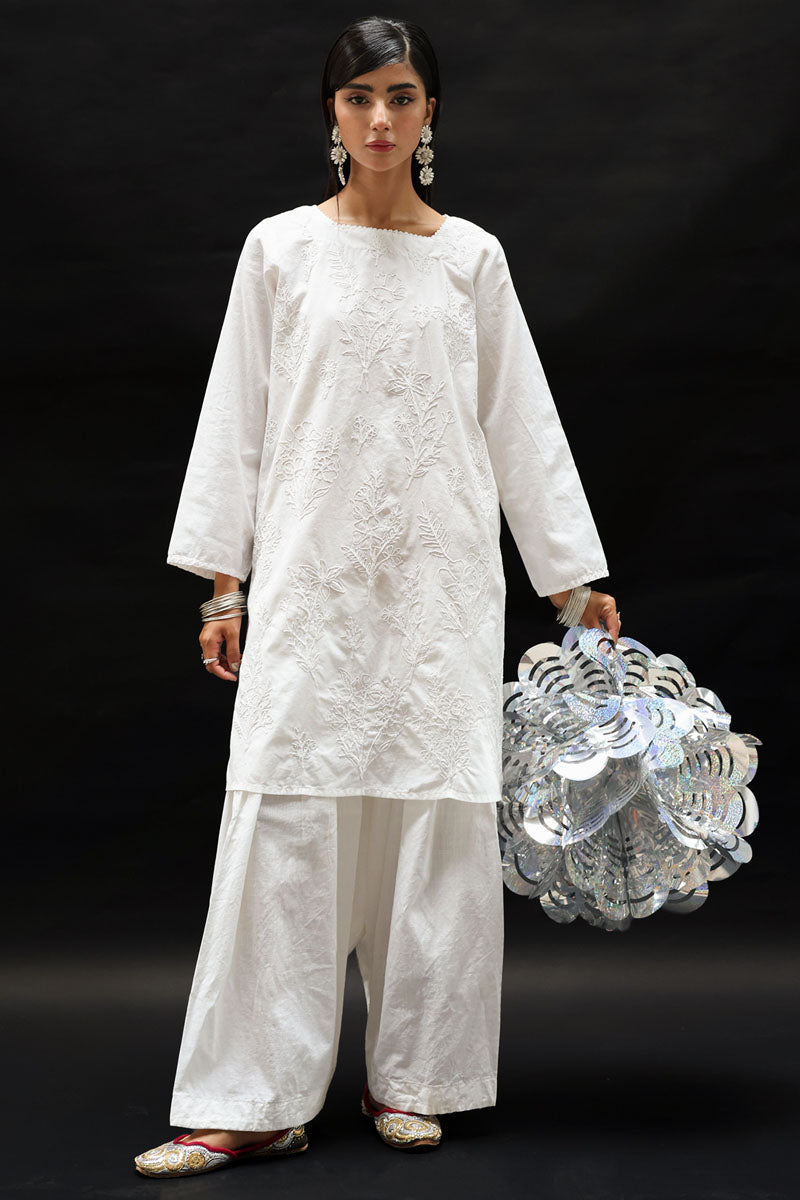 Ivory Embroidered Duo-Set