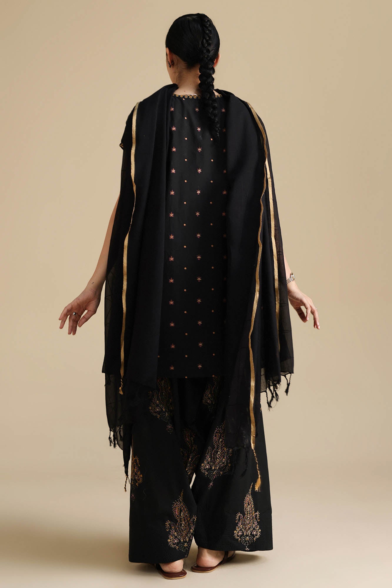 Gulnar Embroidered 3-Piece Suit