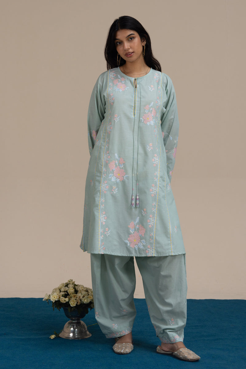 Embroidered Floral Harmony Set