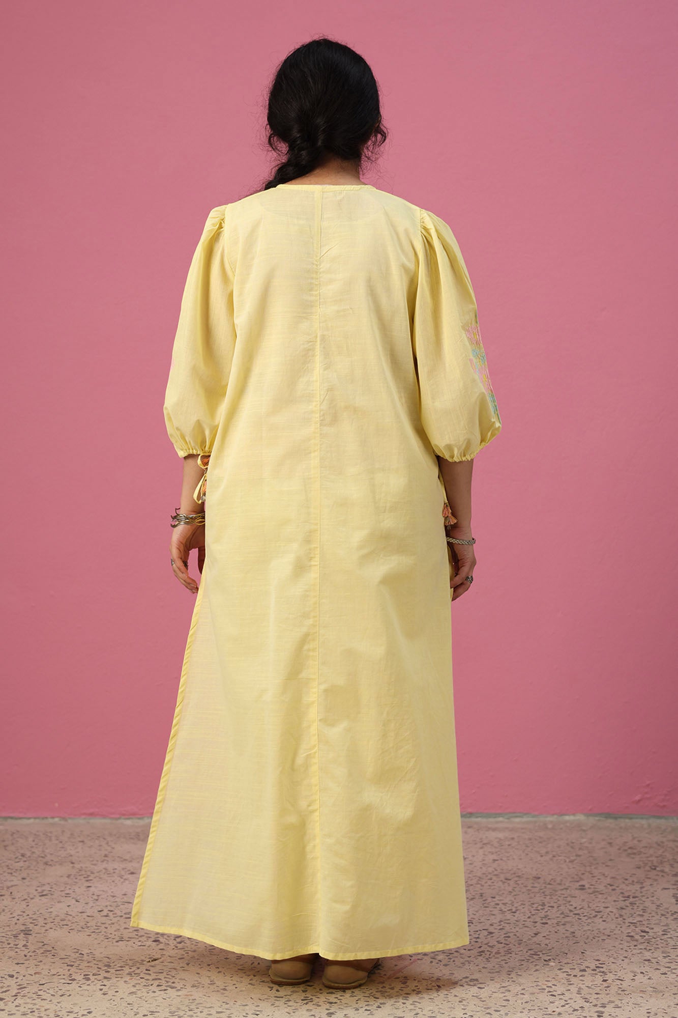 Pattern Embroidered Kaftan Set