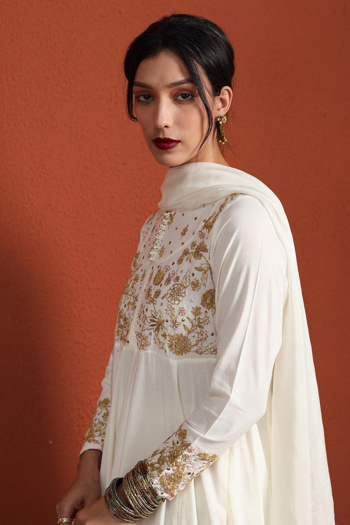 Embroidered Anarkali Ensemble
