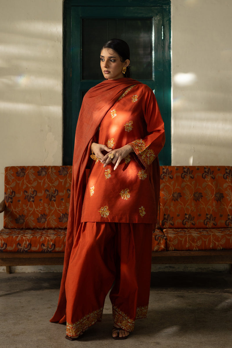 Embroidered Opulent 3-Piece Ensemble