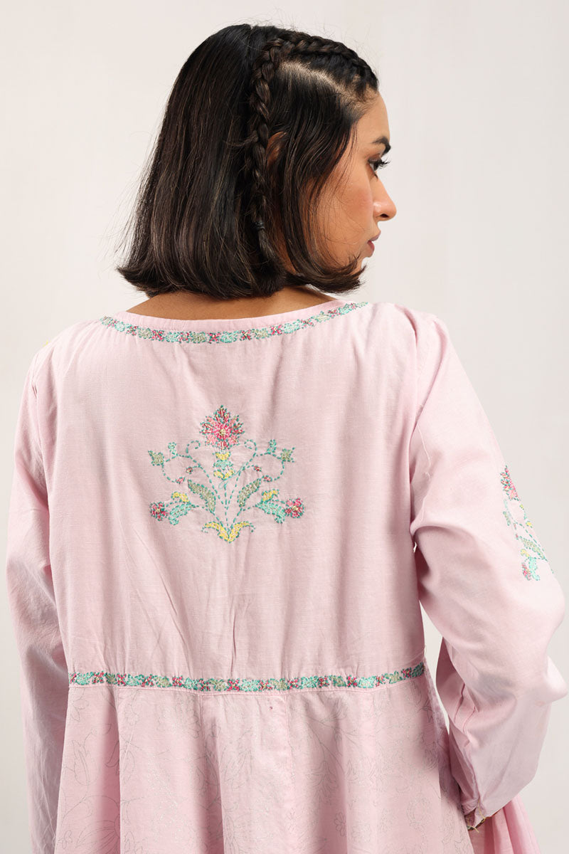 Hand-Embroidered 3-Piece Anarkali Set