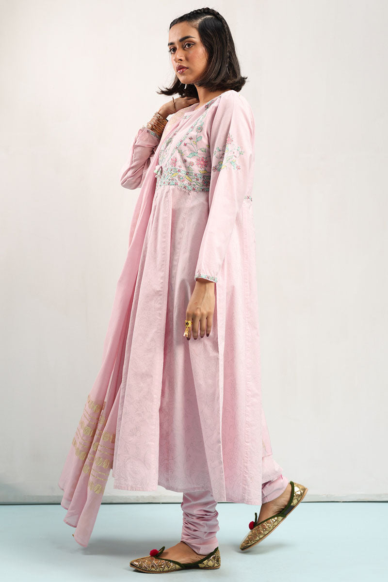 Hand-Embroidered 3-Piece Anarkali Set