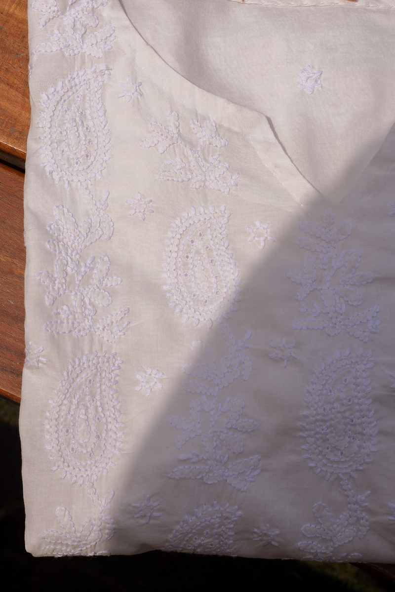 Hand-Embroidered N K R Shirt