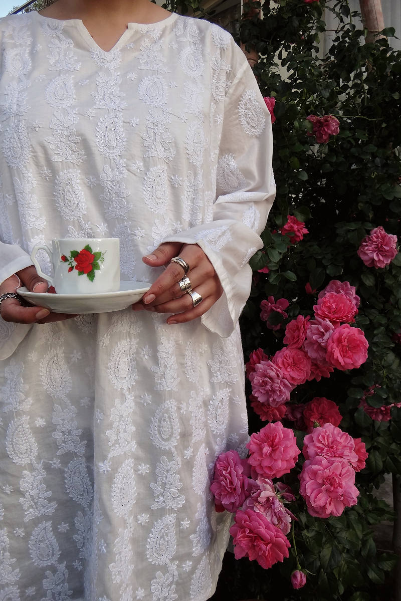 Hand-Embroidered N K R Shirt