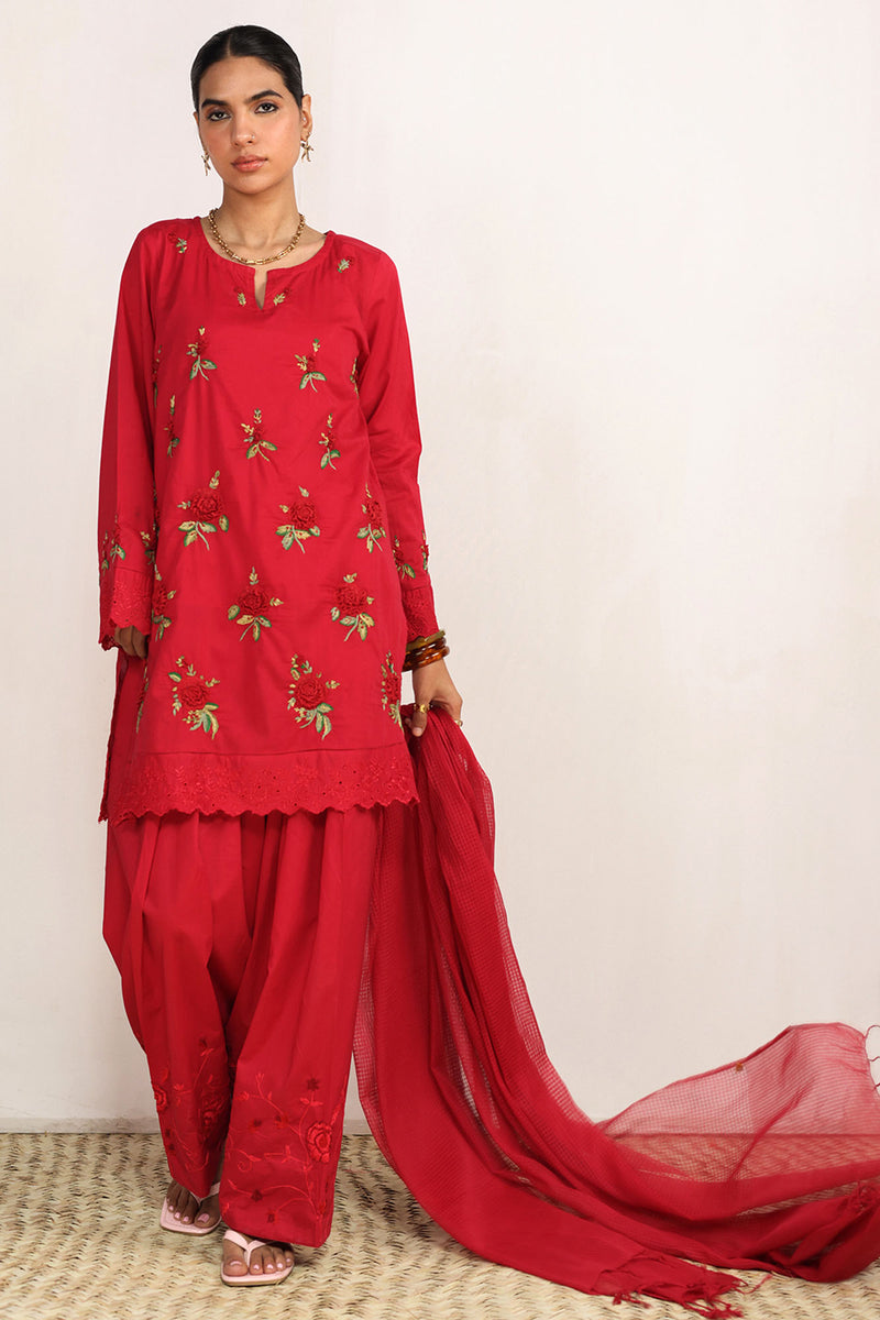 Hand Embroidered Farshi Ensemble