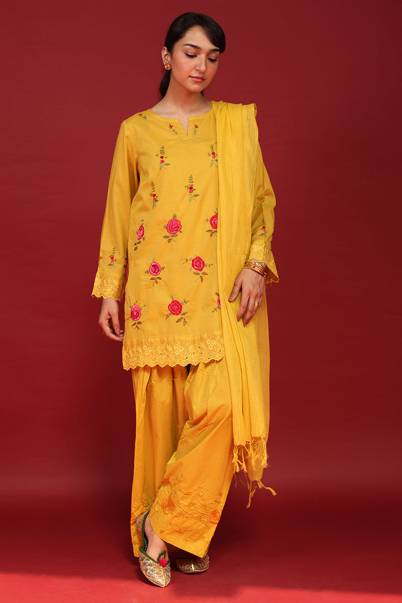 Hand Embroidered Farshi Ensemble