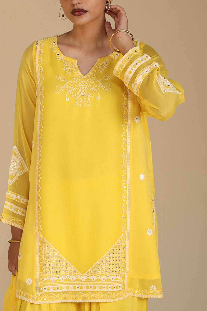 Sheesh Embroidered Farshi Set