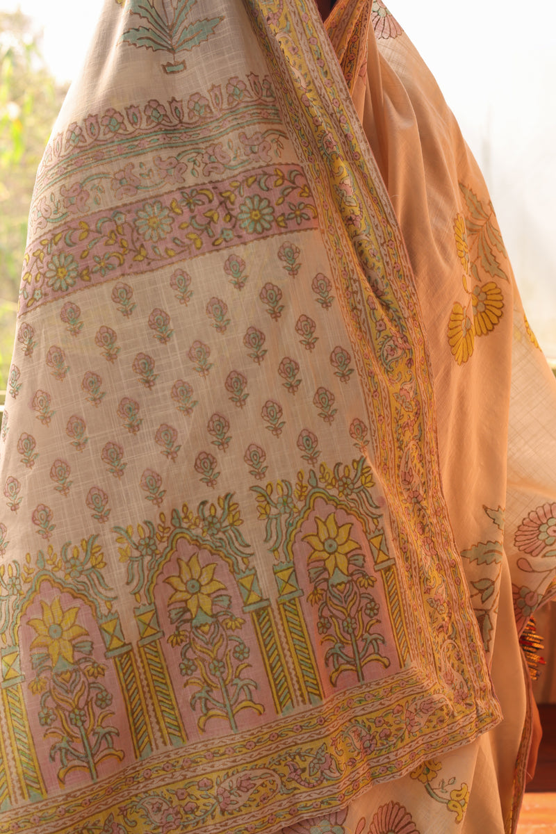 Block-Printed Jamni Saree