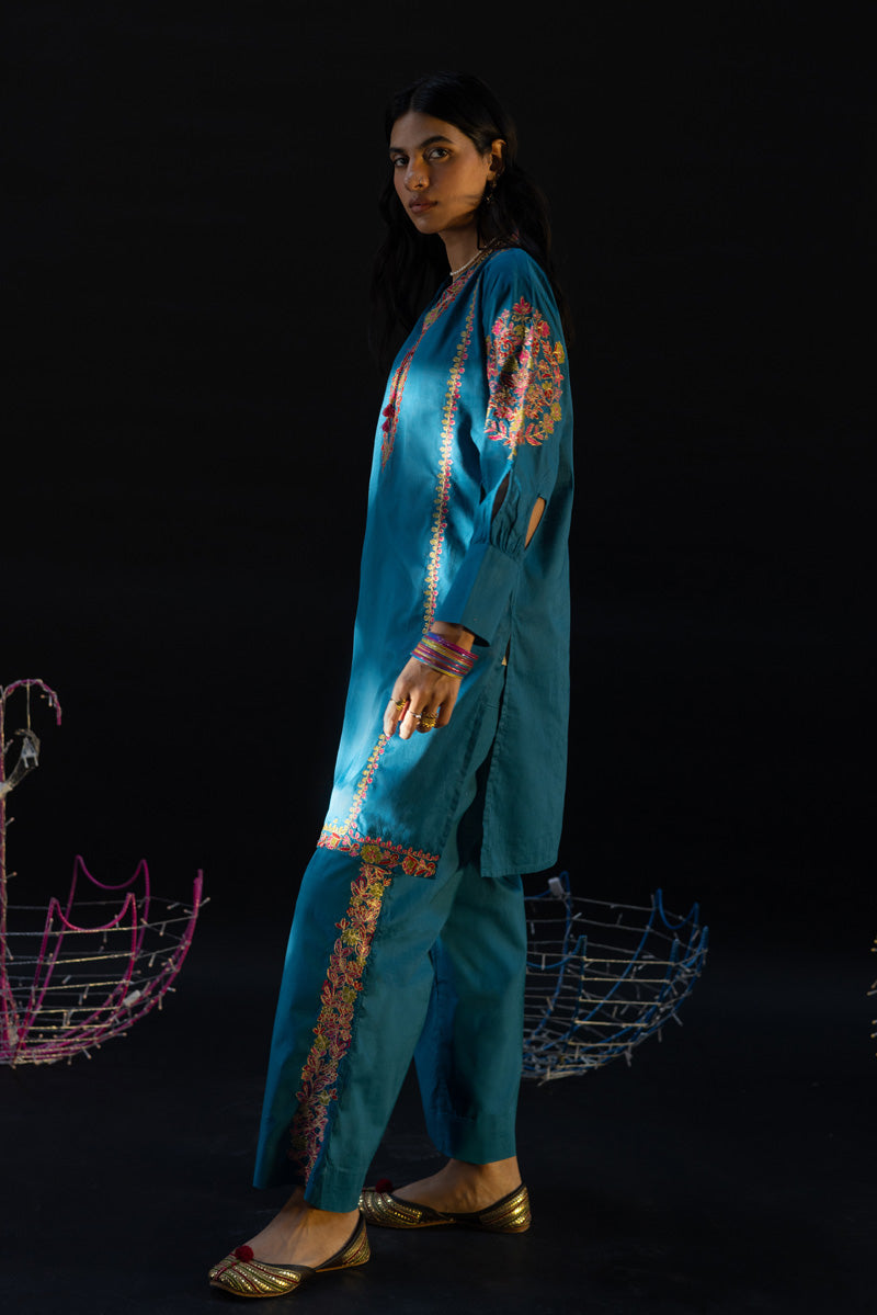 Embroidered Mehr Set