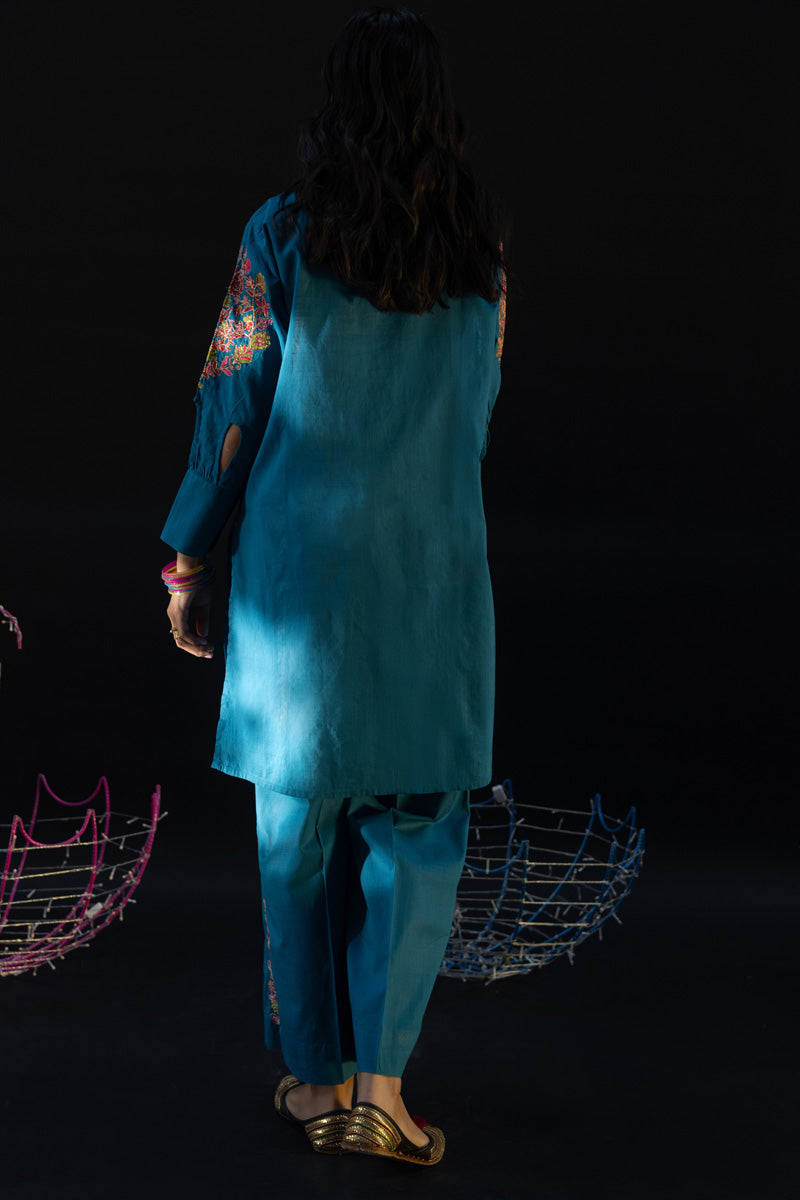 Embroidered Mehr Set
