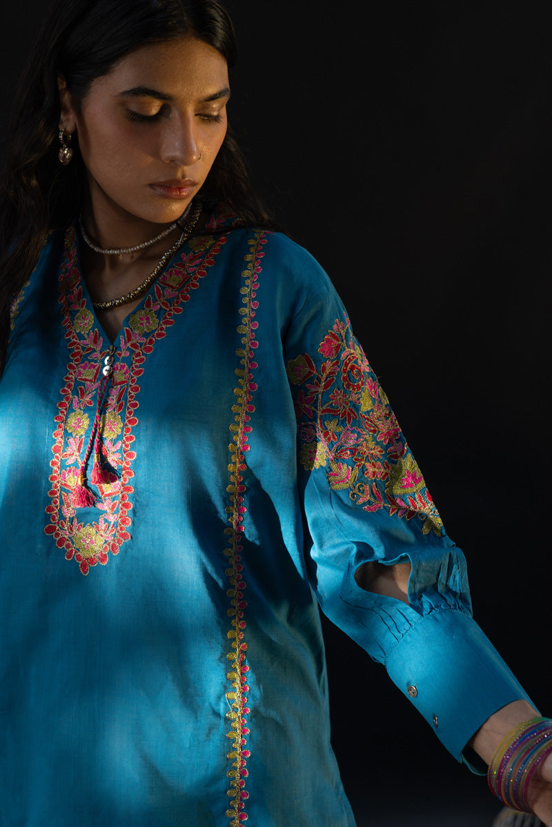 Embroidered Mehr Set