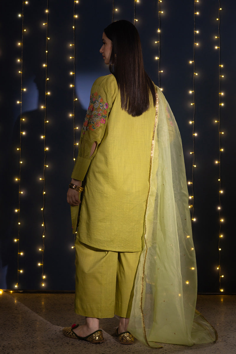 Embroidered Mehr Set