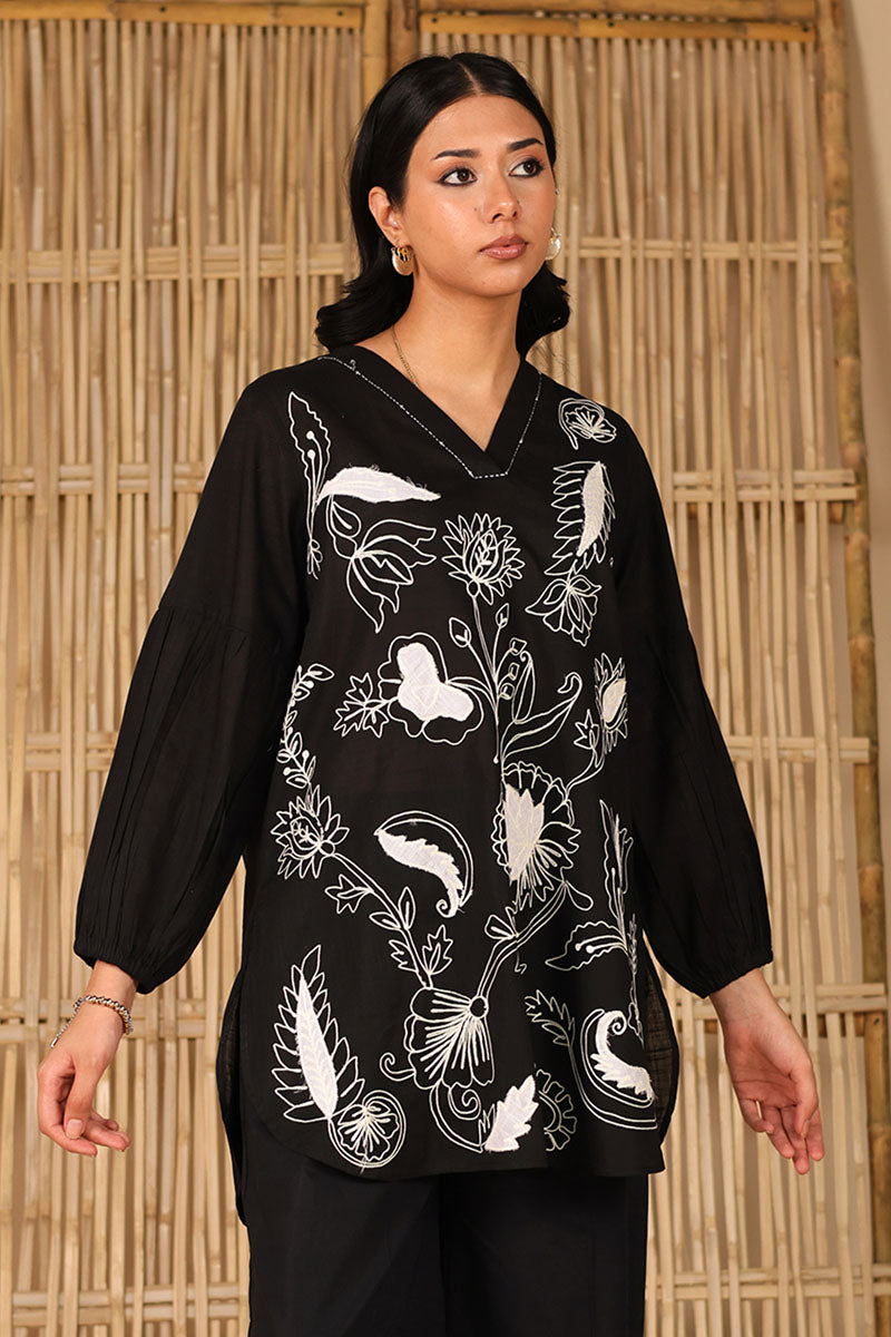 Embroidered Zouk Top