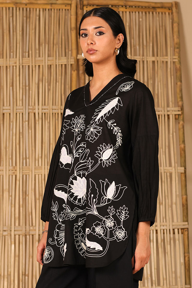 Embroidered Zouk Top