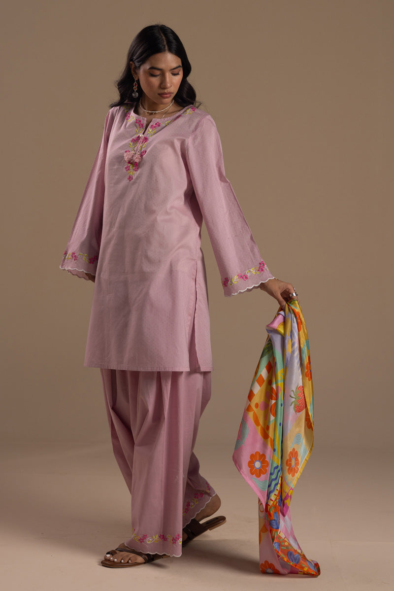 Embroidered Wrapped 3-Piece
