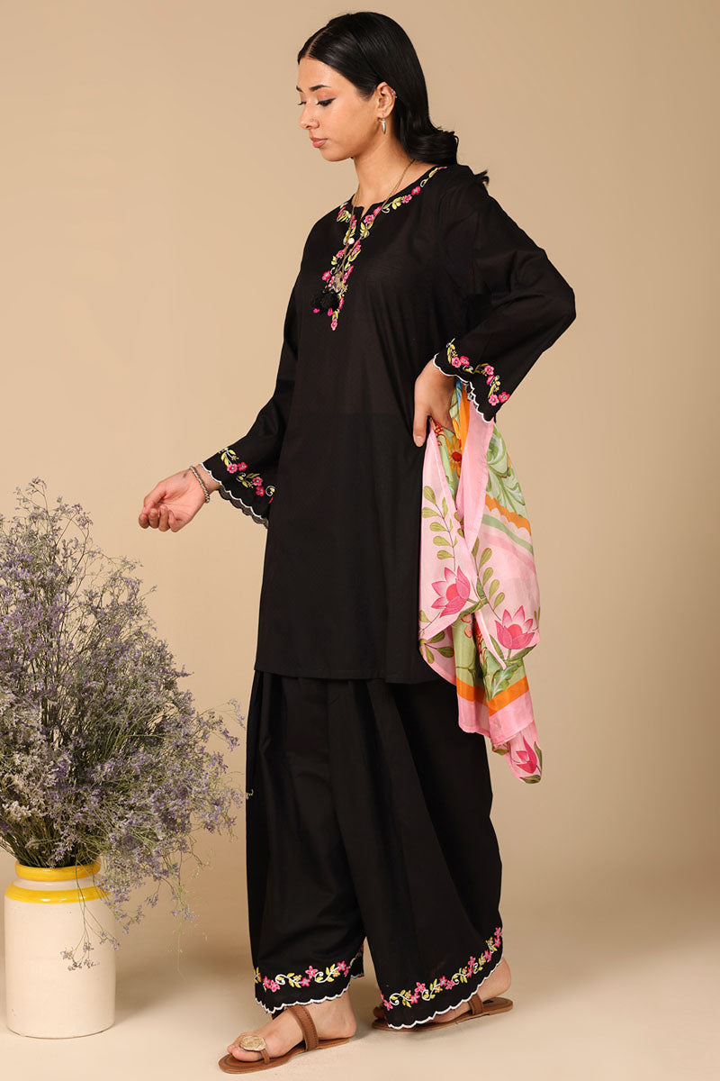 Embroidered Wrapped 3-Piece