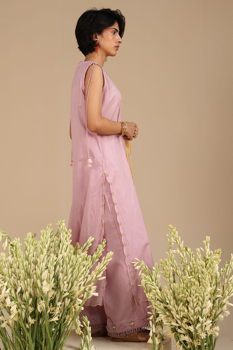 Blush Bloom Embroidered Suit
