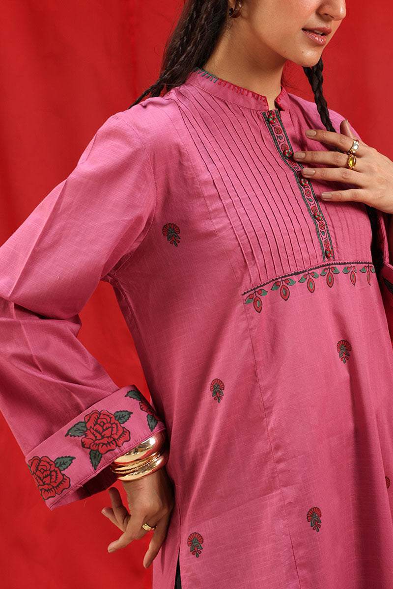 Rose Block Printed Kurta