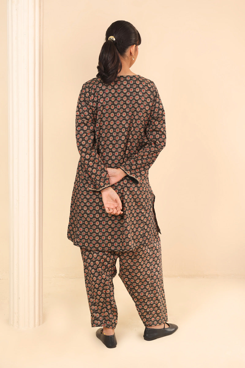 Print Blocked Shahgul 2 Piece