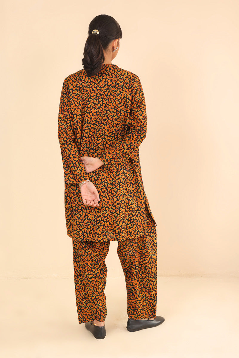 Pleated Valley Of Flowers 2 Piece